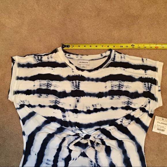 Liz Claiborne Striped Twist Front Dress - Picture 5 of 13